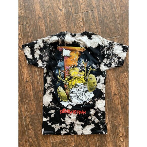 MENS METALLICA SMALL BLACK TAN TIE DYE GRAPHIC SHORT SLEEVE SOFT LOGO T-SHIRT - Picture 5 of 8